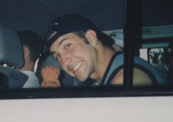 Joey in the car. Awww such a cute stuffed animal! lol
